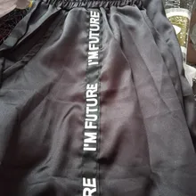 Pantalones de satén con Bolsillo grande para mujer, pantalón de cinta brillante, holgado, Harajuku, 2020