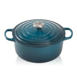 

Round cast iron casserole 24cm Evolution Deep TEal COCOTTE