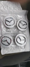 4 Uds 56mm 3D automóvil logotipo para tapacubos centrales de coche llanta, cubo cubre para Mazda 2, 3, 4, 5, 6 CX-3 CX-4 CX-5 CX-7 MX-5 CX-8