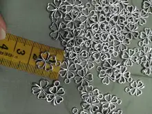 50 Uds Charms Flor de trébol 17x14mm AJUSTE DE colgante antiguo, Vintage bronce tibetano Color plata buscando, DIY para pulsera collar