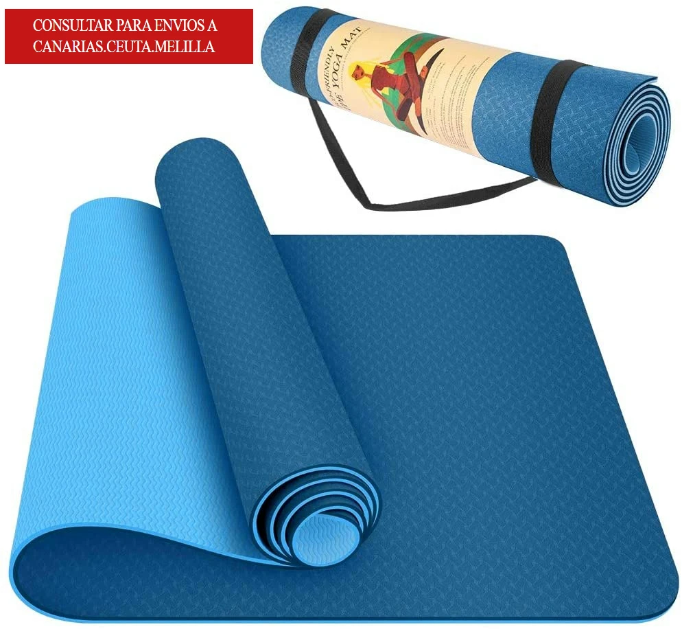 Mat mat Mat YOGA PILATES mat 183X61 CM TPE two-color non-slip with protective cover free shipping to National