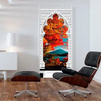 

Mural for port-Photo wallpaper - Gothic Arch and Mount Fuji I - 70x210 cm