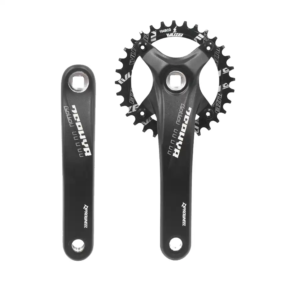 WEEROCK Mountain Bike Crankset - 1-Piece 42T Chainring With 170mm Arms, Compatible With 6-10 Speed Freewheels-414283