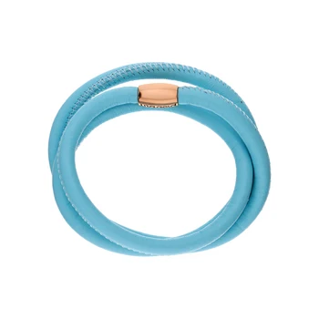 

Silver Bracelet with sunlight leather