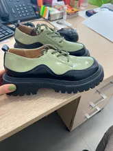 DLEK-zapatos de plataforma con punta redonda para mujer, mocasines femeninos informales, con cordones, estilo británico, Lolita, transpirables