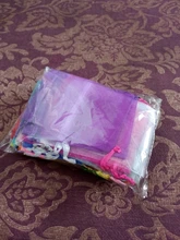 Bolsas de organza de decoración, embalaje para joyería, regalo o fiesta de boda, 7x9, 9x12, 10x15, 13x18CM, 24 colores, 50 unidades