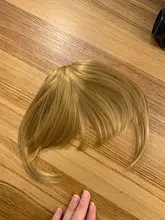 Buqi-extensiones de cabello con flequillo, pinza con flecos falsos en color negro, marrón y Rubio, fibra sintética de alta temperatura