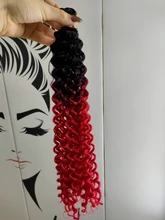 Saisity-extensiones de cabello trenzado de 22 pulgadas, mechones de pelo sintético ombré con ondas al agua de ganchillo, color rubio oscuro, 80 g/paquete, 1 ud.