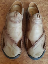 Sandalias clásicas de verano para hombre, zapatos de piel auténtica suaves transpirables, sandalias romanas para playa, zapatillas bohemias