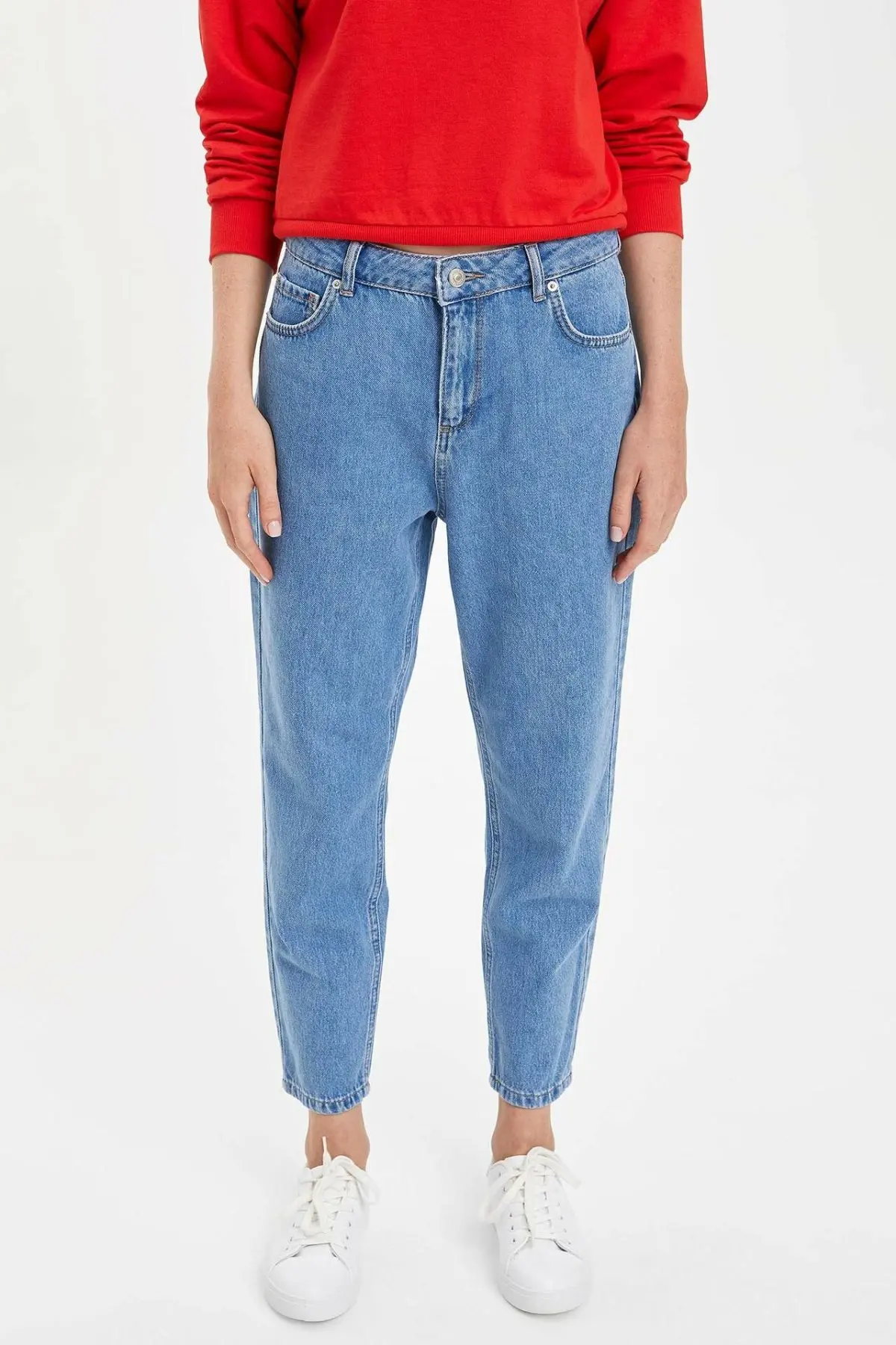DeFacto Woman Fashion Trousers Female Denim Crops Loose Jeans High Quality Loose Pants Blue - K9063AZ19AU DeFacto Woman Fashion Trousers Female Denim Crops Loose Jeans High Quality Loose Pants Blue - K9063AZ19AU