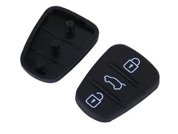 

Black rubber pad 3 buttons replacement remote key Shell for Hyundai car I20 I30 IX20 IX35 Kia
