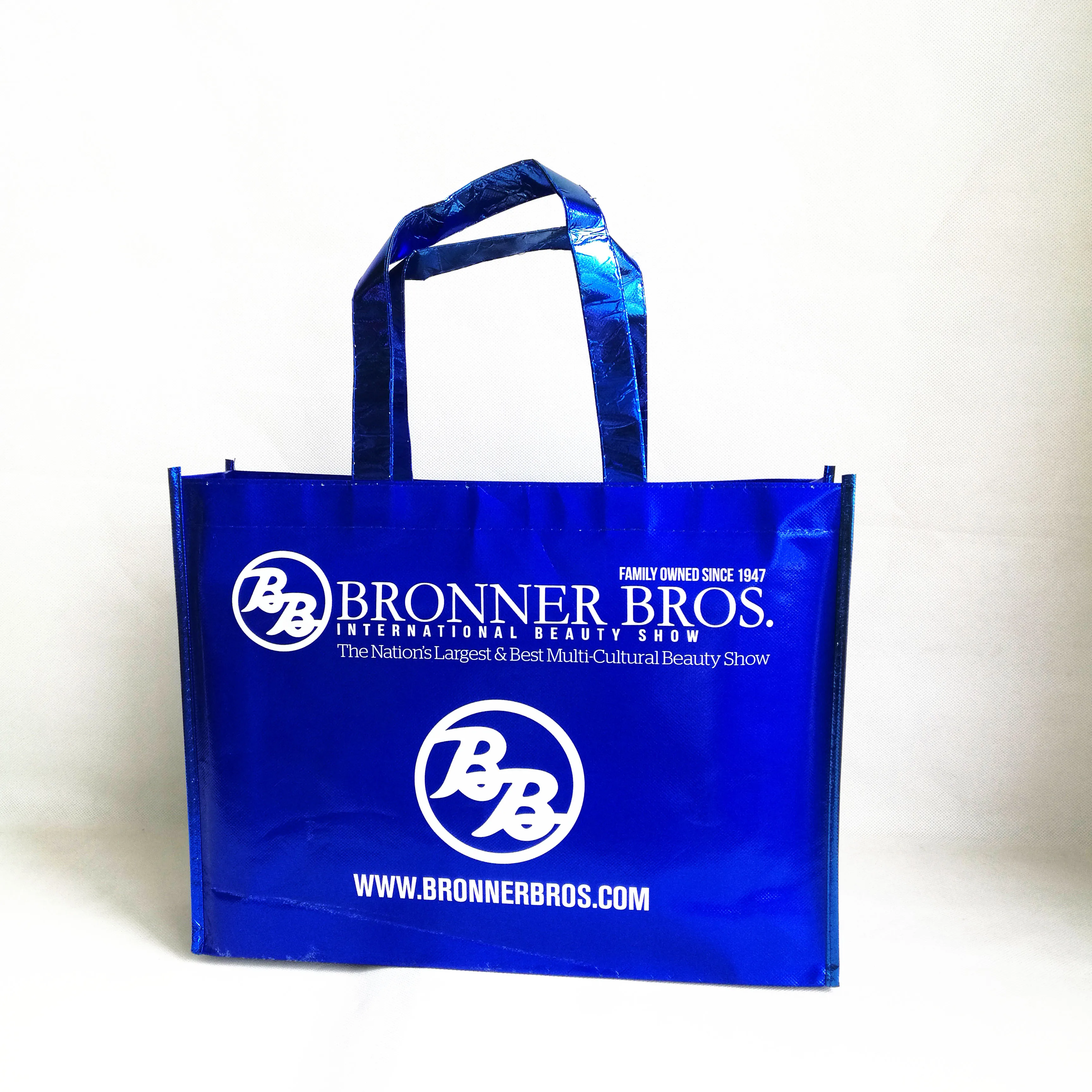 500 шт/партия 30Hx40x10cm Модный Королевский синий металлический нетканый тканевая сумка-шоппер сумки для магазина одежды/выставки