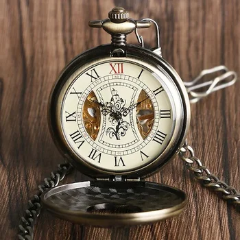 STEAMPUNK RETRO SERKİSOF KÖSTEKLİ MOBILE CLOCK SPECIAL ZİNCİRLİ BRONZE QUARTZ POCKET CLOCK CHAIN NECKLACE MEN WOMEN STYLISH RETRO retro bronze men fashion pocket watch national austria the double eagle chain necklace quartz full hunter emblem clock male