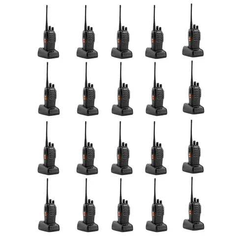 

20 Pcs Walkie Talkies BF-888S Baofeng Handheld Two Way Radios Battery and Charger