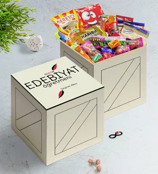 

Personalized Letters Öğretmeni In Wooden Box Nostalgic Lezzetler Gift Seti-5
