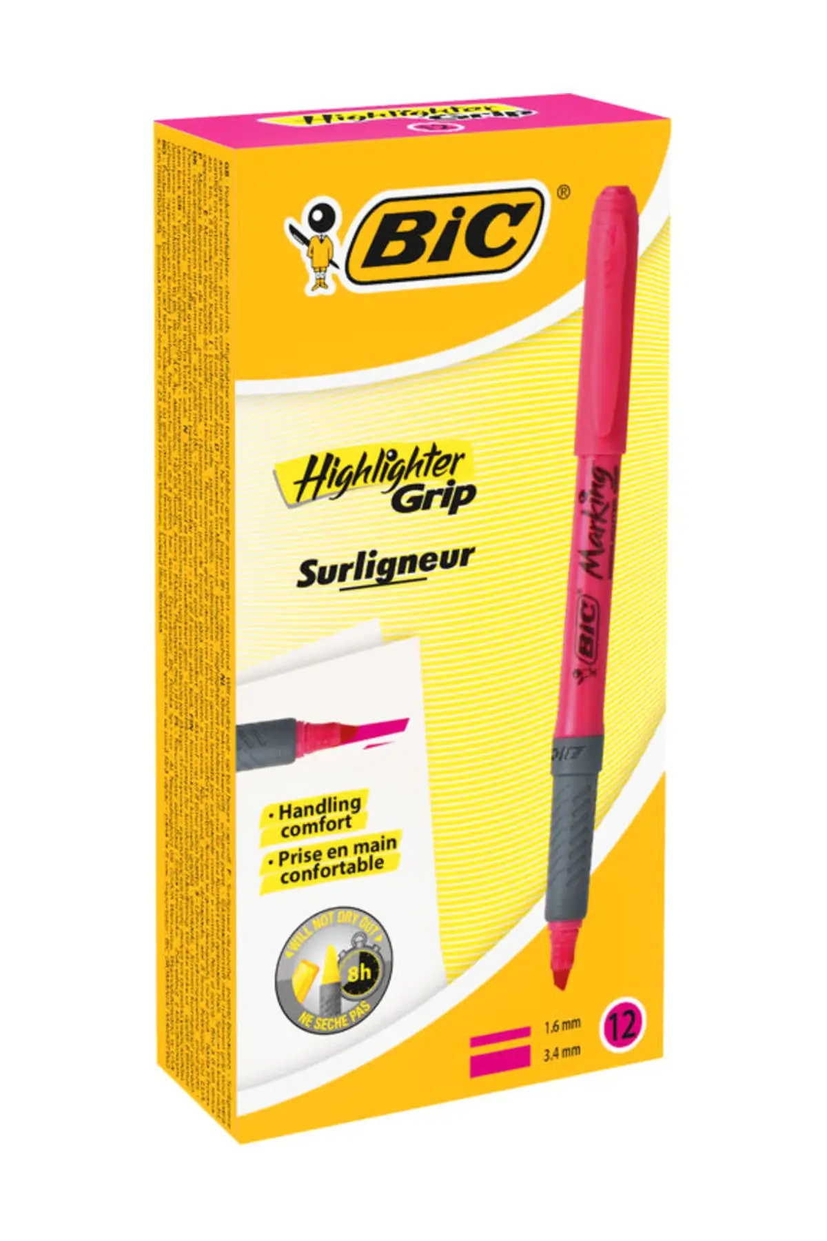 Bic Highlighter Grip Surligneur 12 Piezas - Subrayadores - AliExpress
