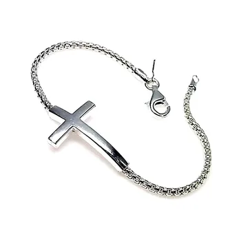 

Law silver bracelet chain 925m Korean Cross 25x15mm. [AB0684]