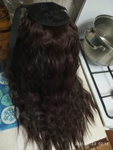 WIGSIN-extensiones de cabello sintético Afro rizado de 22 pulgadas, coleta con cordón, accesorios para mujer, color negro y marrón Natural