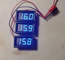 Voltímetro Digital LED de 2 y 3 cables, Detector de voltaje para coche y motocicleta, DC 12V, Monitor de capacidad, color rojo, verde y azul, 0,56 pulgadas