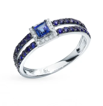 

Gold ring with sapphires and diamonds sunlight sample 585