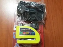 Alarma de bloqueo para moto impermeable, antirrobo para bicicleta, bloqueo de freno de disco de moto + bolsa + cuerda de recordatorio, envío gratis