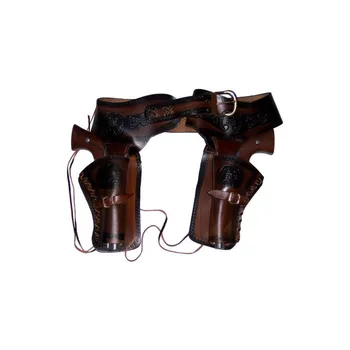 

Leather cartridge belt with 2 revolvers and 24 bullets