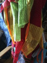 Banderas religiosas Budista Tibetano suministros de color Impresión de bandera de oraciones el Tíbet bandera jardín banderas 5M 20 hojas