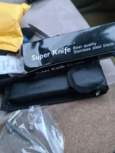 Cuchillo plegable de entrenamiento de acero 440C, herramienta de práctica de titanio, cuchillo de entrenamiento sin filo, accesorios