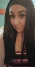 Peluca con diadema para mujer, pelo liso y negro de 16-24 pulgadas, peluca con diadema sintética Natural para mujer, peluca con diadema para uso diario