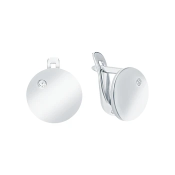 

Silver earrings with cubic zirconia sunlight sample 925