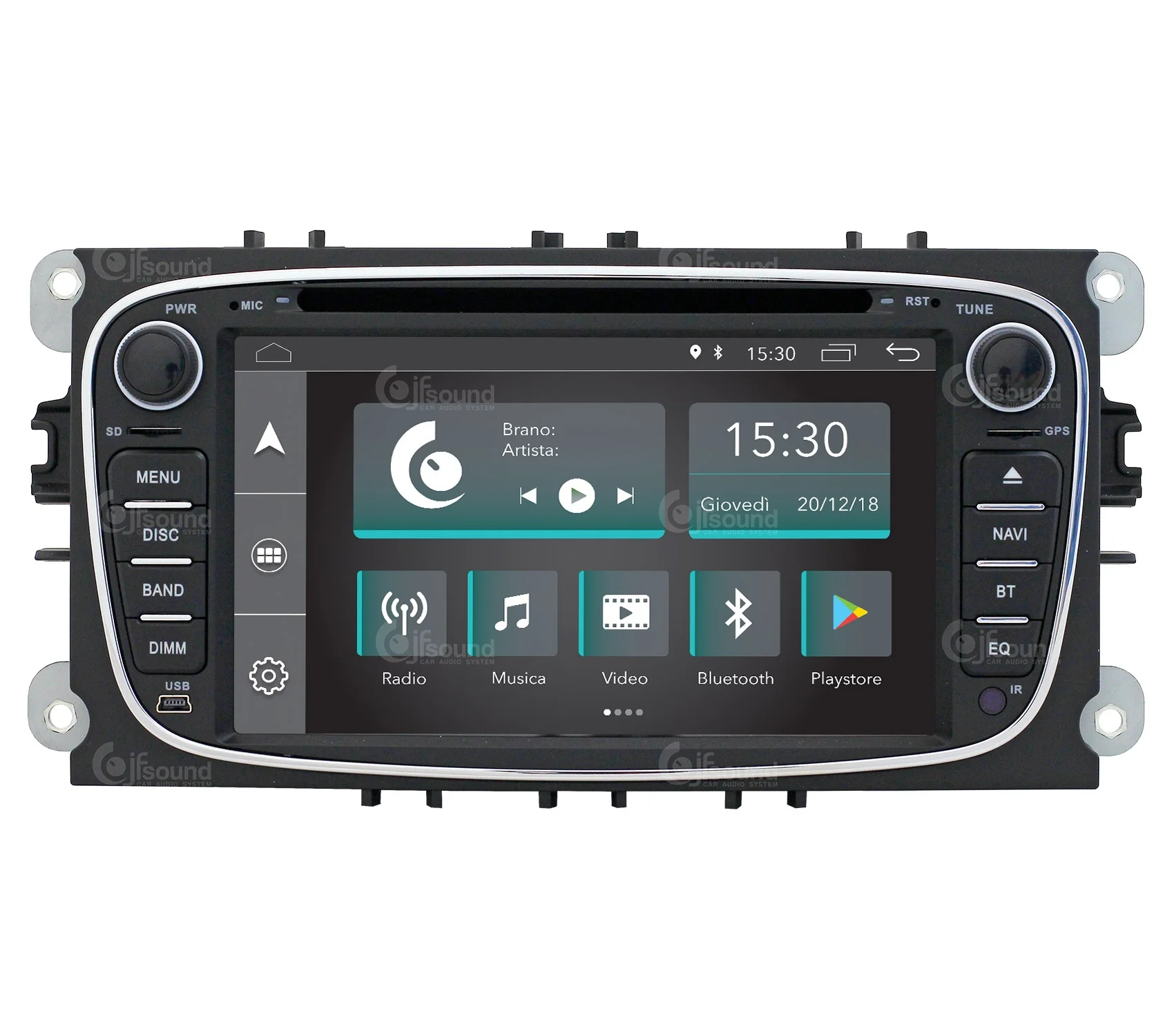 Обычай fit автомобиль радио Ford Android Gps Bluetooth Wifi DAB Usb Full Hd сенсорный экран дисплей 7&quot