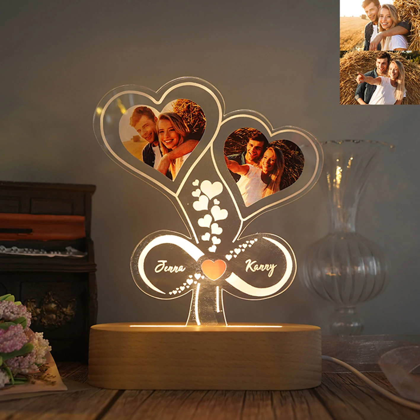 1pc Gifts For Mom, Engraved Night Light, Mom Birthday Gifts From Daughter  Son, On Mother's Day, Valentine's Day Christmas, Night Lamp Present