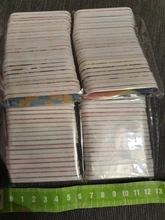 Más de 50 unids/lote Archivo de clavo de Mini tampón para uñas doble-cara estampada portátil pedicura manicura Vijlen uñas papel de lija archivo