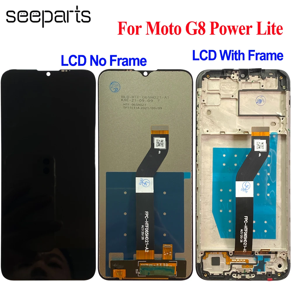 

ЖК-дисплей с сенсорным дигитайзером в сборе для Motorola Moto G8 Power Lite, 6,5 дюйма