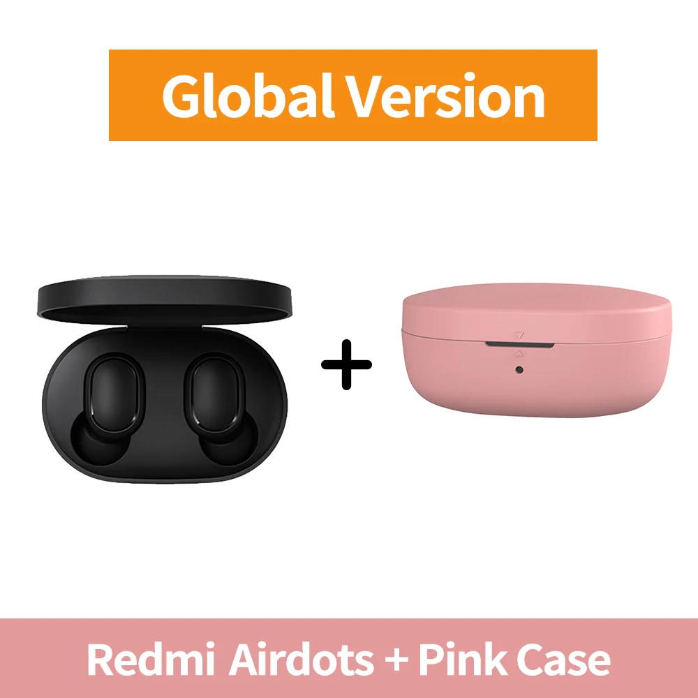 GN Add Pink Case Оригинальные наушники Xiaomi Redmi Airdots беспроводные наушники Голосовое управление Bluetooth 5,0 шумоподавление управление IPX4 - Цвет: GN Add Pink Case