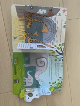 Libro educativo en 3D con dibujo de animales del Zoo para niños y bebés, libro de lectura con solapa