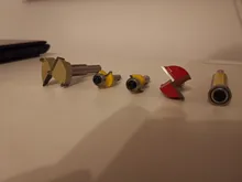 Broca con rodamiento para fresadora de madera, herramienta de carpintería de carburo de tungsteno, vástago de esquina redonda Sobre enrutador, 8mm, 1 Uds.