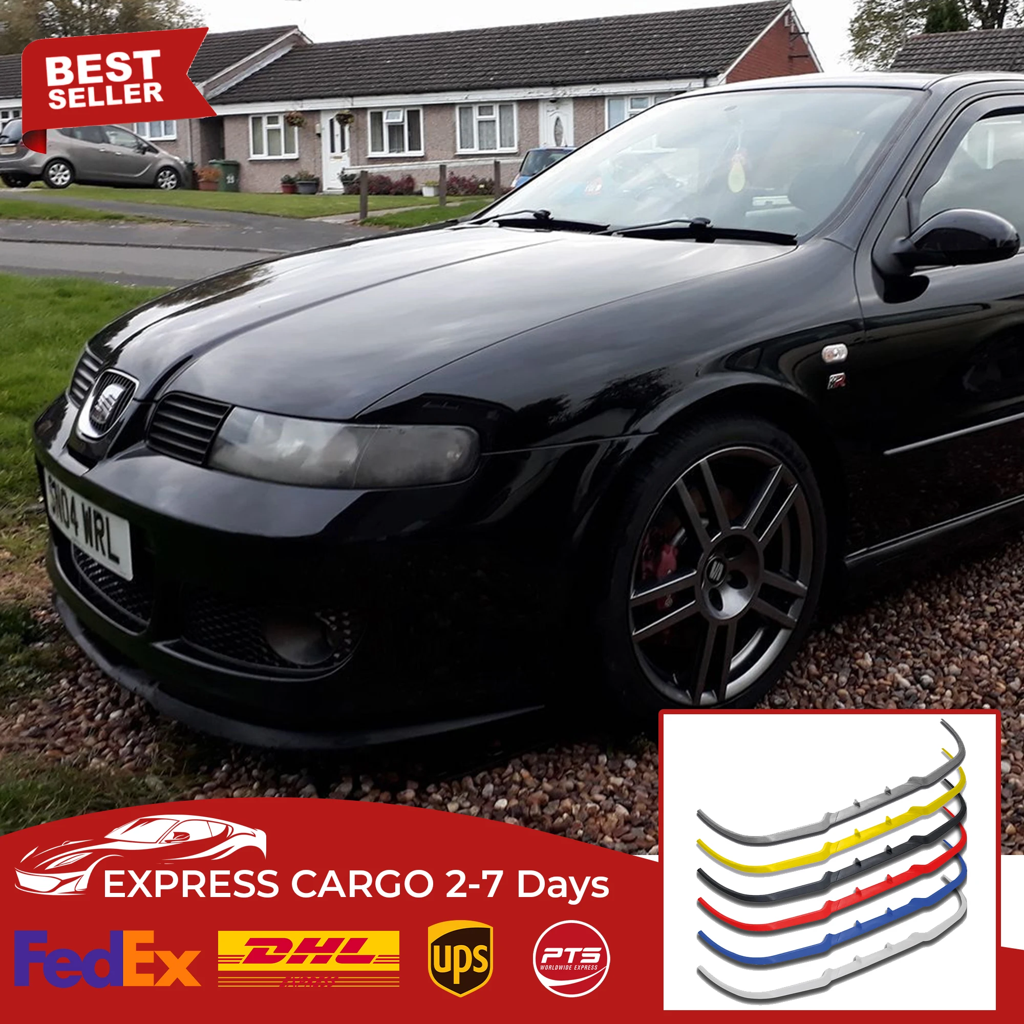 Per Seat Leon Mk1 Fr 1 M1 Cupra R Spoiler Anteriore Paraurti Lip Euro Spoiler Lip Universal 3 Pcs Body Kit