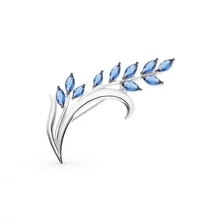 Silver brooch with cubic zirconia SUNLIGHT test 925