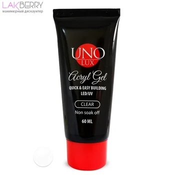 

AcrylGel "Uno Lux", Clear, 60 мл