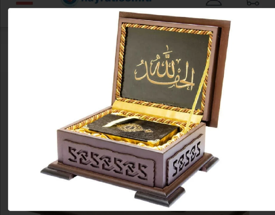 

Islamic Quran With Artisanal Wooden Crafted Box