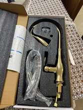 Gold Kitchen Faucet Water-Mixer Pull-Out Single-Handle Silver Swivel-Degree N22-019