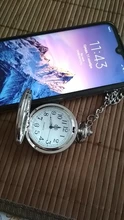Reloj De bolsillo Retro De plata clásica para hombre, pulsera De mano De cuarzo pulido con cadena colgante, De bolsillo liso, regalo