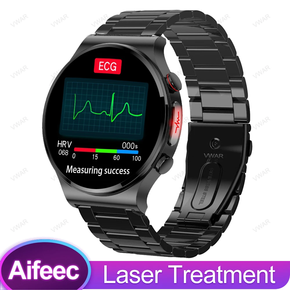 Aifeec Max Pro Smart Watch Men Laser Treatment ECG Body Temperature  Measurement Heart Rate Blood Pressure Oxygen Smartwatch|Smart Watches| -  AliExpress