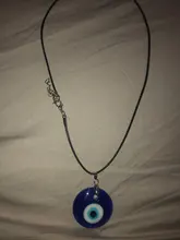 Collar con colgante de ojo malvado para mujer, gargantilla de 25MM, 30MM, 35MM, azul turco, ojo de cristal, cuerda de cuero, regalo de joyería