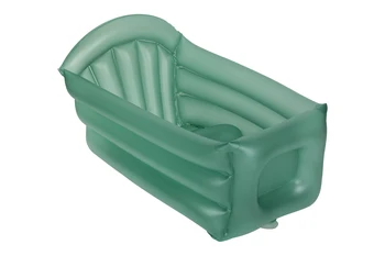 

Easy puffy turquoise BASICA bath with baby riser PLASTIMYR