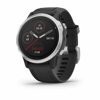 

Sports Watch with gps garmin Phoenix 6s silver/black with black strap-42mm-screen 3.04cm - bt - 10atm-multisport-Health