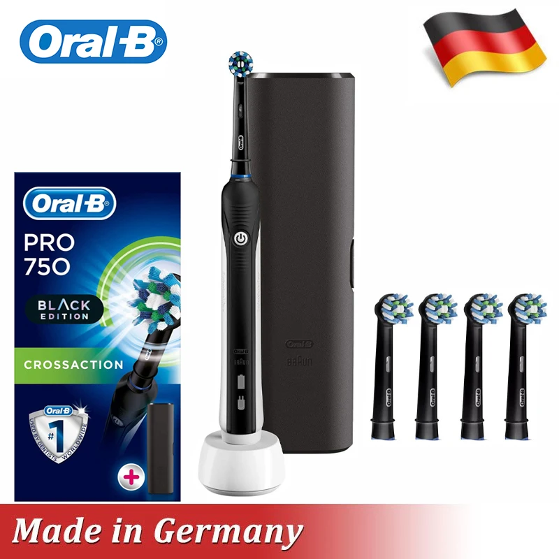 Oral B Electric Toothbrush For Adult Pro 750 Vitality Cleaning Teeth Brush Rechargeable %100 Waterproof Cleaner Whitening | Бытовая