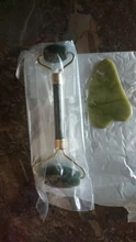 Gua Sha-Rodillo de piedra de jade para masaje facial, rodillo estiramiento piel cuello, doble cabezal, relajación de la piel, piedra de jade natural