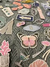 Paper Embellishments Die-Cuts Scrapbooking Journal Craft Foil-Design Printed Ephemera